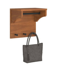 Porte-manteau mural SANDNES 43x30x42 cm bois massif pin | Mobilier & Déco
