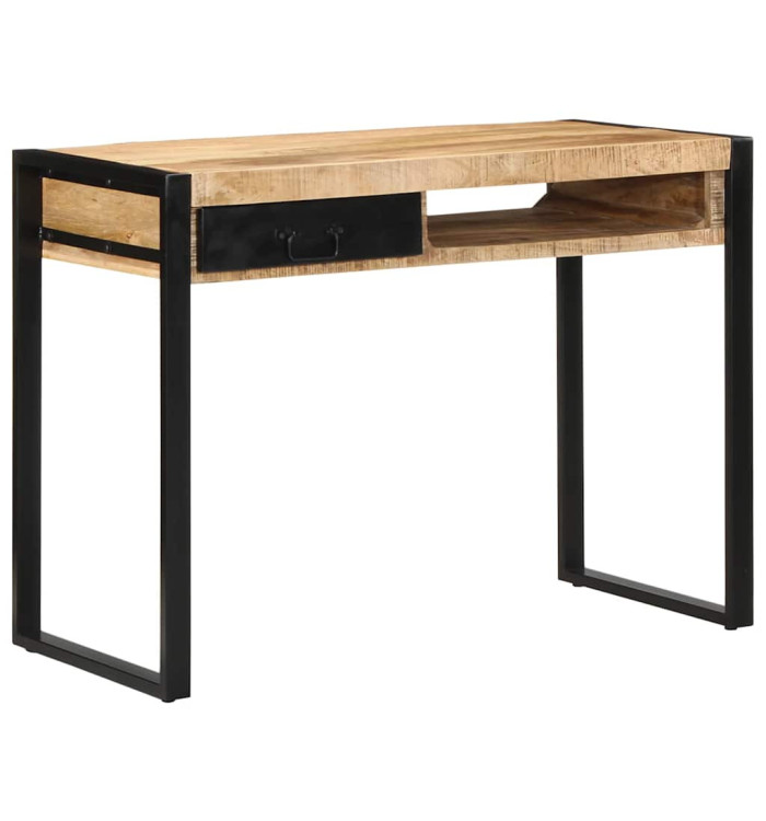 Bureau 100x50x75 cm bois de manguier brut massif | Mobilier & Déco
