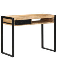 Bureau 100x50x75 cm bois de manguier brut massif | Mobilier & Déco