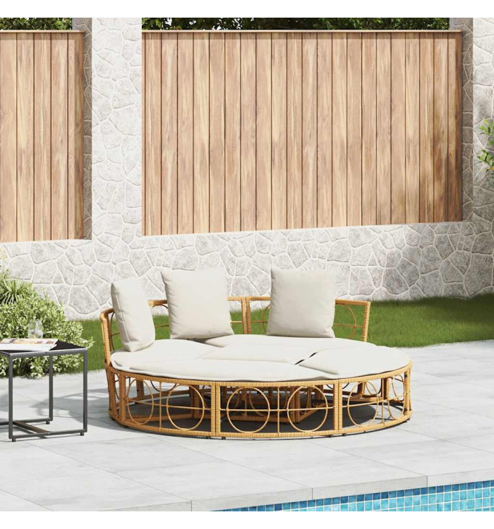 Chaise longue d'extérieur sans auvent résine tressée | Mobilier & Déco