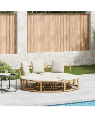 Chaise longue d'extérieur sans auvent résine tressée | Mobilier & Déco