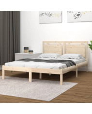 Cadre de lit sans matelas 140x200 cm bois massif | Mobilier & Déco