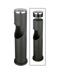 HI Poubelle cendrier Noir 46,5 cm | Mobilier & Déco