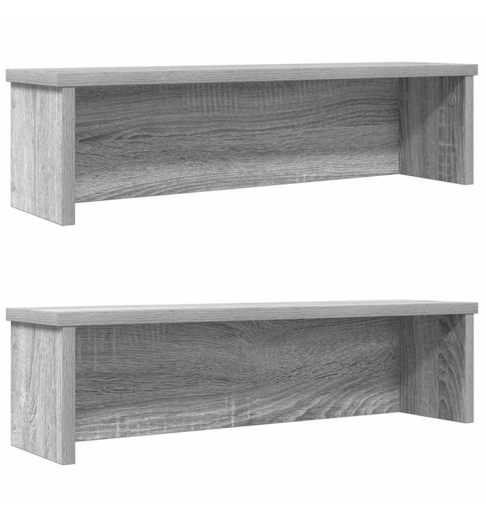  Étagères de cuisine empilables 2 pcs sonoma gris 50x15x16 cm | Mobilier & Déco
