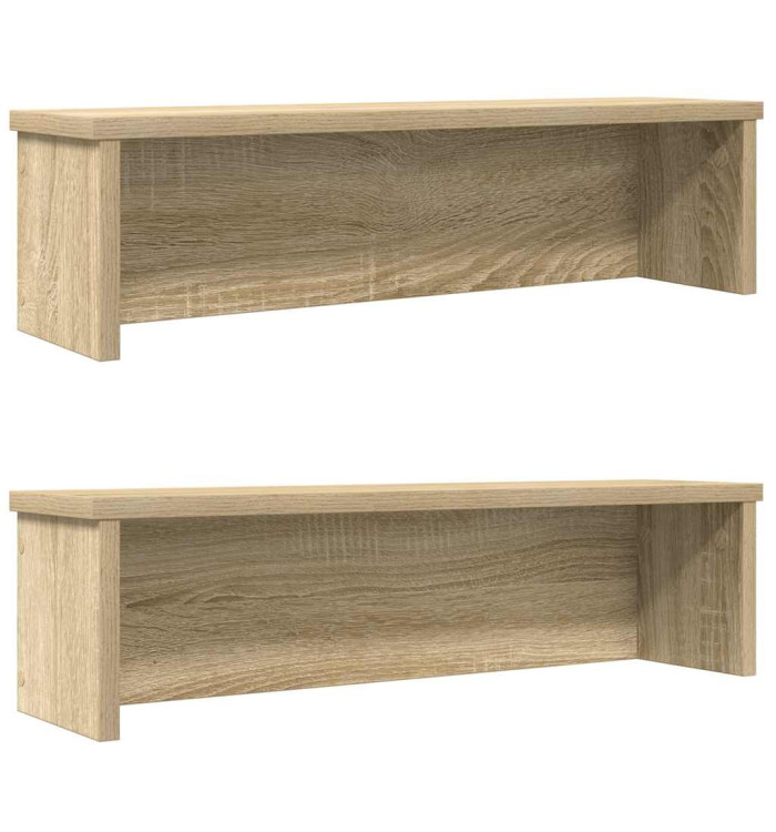  Étagères de cuisine empilables 2 pcs chêne sonoma 50x15x16 cm | Mobilier & Déco