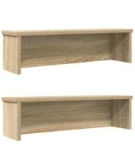  Étagères de cuisine empilables 2 pcs chêne sonoma 50x15x16 cm | Mobilier & Déco
