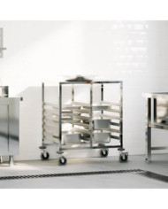 Chariot à plateaux 12 bacs GN 75x55x87 cm acier inoxydable | Mobilier & Déco