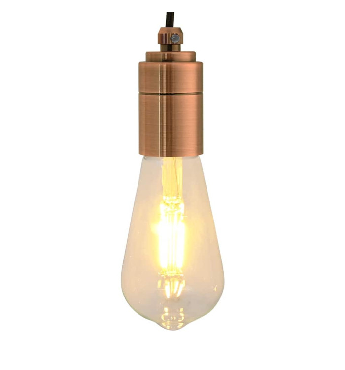 Douilles de lampe 2 pcs bronze rouge E27 | Mobilier & Déco