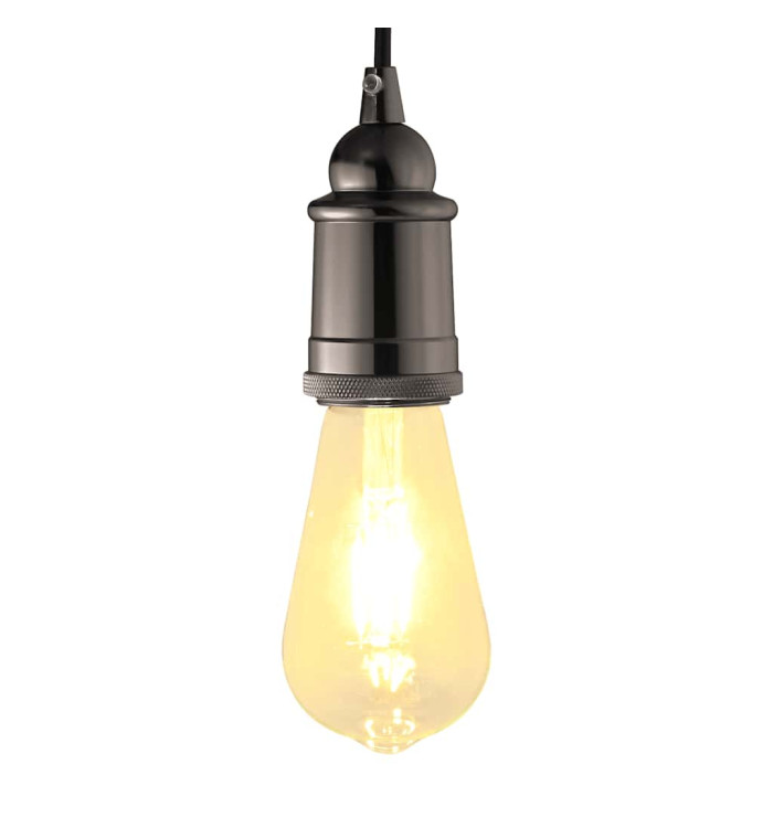 Douilles de lampe 2 pcs noir brillant E27 | Mobilier & Déco
