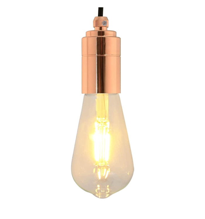 Douilles de lampe 2 pcs bronze or rose E27 | Mobilier & Déco