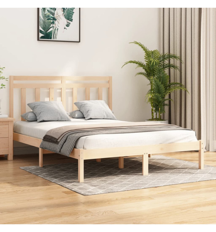 Cadre de lit sans matelas 140x200 cm bois massif | Mobilier & Déco