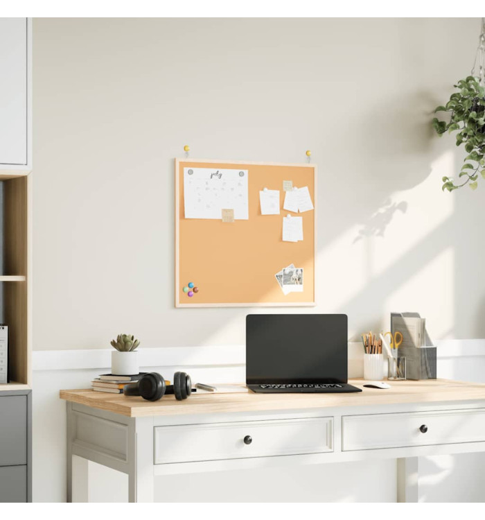 Tableau en liège avec cadre bois de pin massif 60x55 cm | Mobilier & Déco