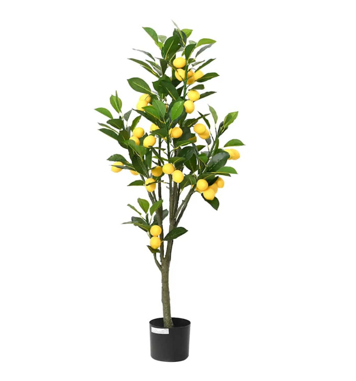 Citronnier artificiel 136 feuilles 120 cm vert | Mobilier & Déco