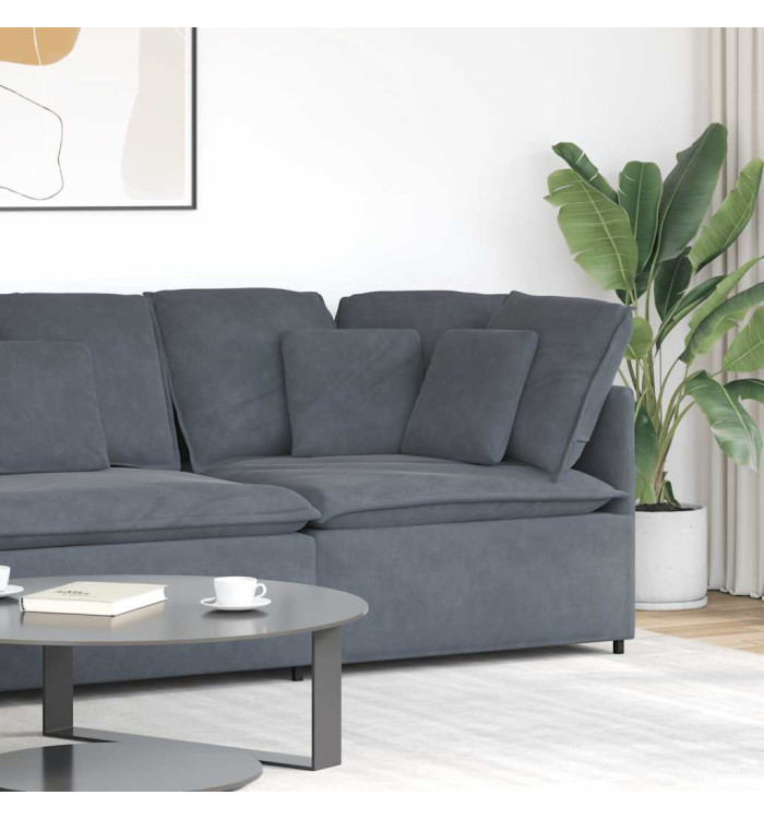 Module d'angle de canapé modulaire coussins gris foncé 100 cm | Mobilier & Déco