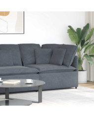 Module d'angle de canapé modulaire coussins gris foncé 100 cm | Mobilier & Déco