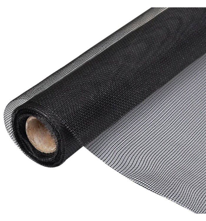 Écran en treillis Fibre de verre 100x500 cm Noir | Mobilier & Déco