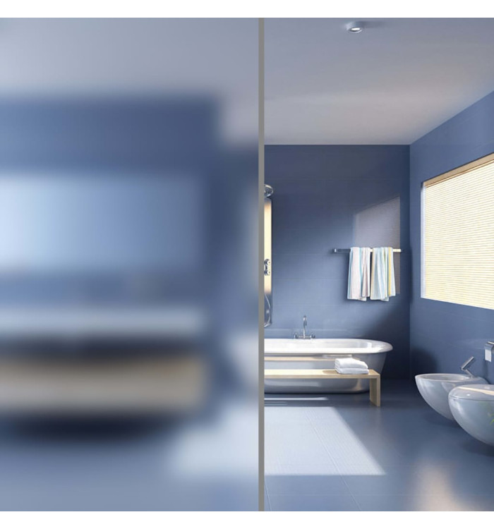 Film pour fenêtre dépoli gris 0,9x10 m PVC | Mobilier & Déco