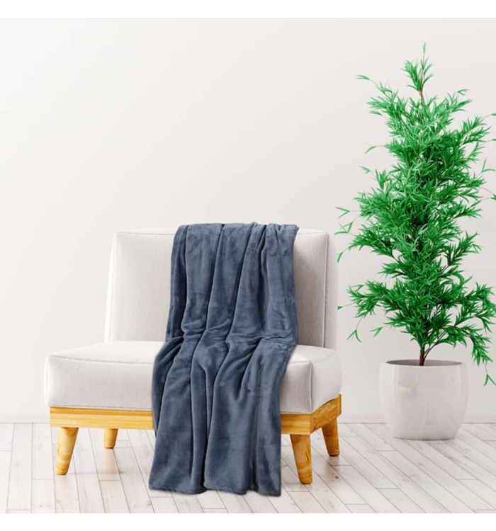 Couverture gris ultime 130x170 cm polyester | Mobilier & Déco