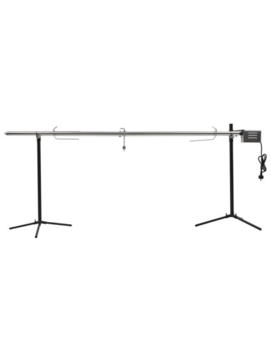 Gril de barbecue automatique avec moteur Inox 207x45x81 cm | Mobilier & Déco