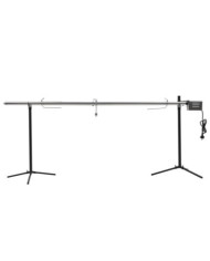 Gril de barbecue automatique avec moteur Inox 207x45x81 cm | Mobilier & Déco