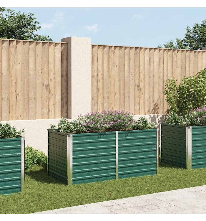 Jardinière 160 x 80 x 77 cm Acier galvanisé Vert | Mobilier & Déco