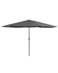 Parasol de jardin avec mât en métal 390 cm anthracite | Mobilier & Déco