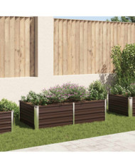 Jardinière 160 x 80 x 45 cm Acier galvanisé Marron | Mobilier & Déco