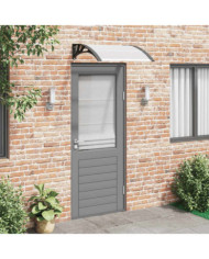 Auvent de porte Noir et transparent 80x75 cm Polycarbonate | Mobilier & Déco