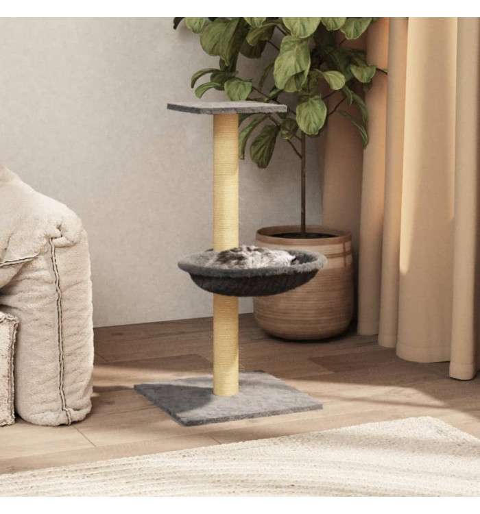 Arbre à chat avec griffoir en sisal Gris clair 74 cm | Mobilier & Déco