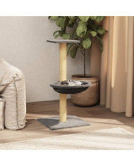 Arbre à chat avec griffoir en sisal Gris clair 74 cm | Mobilier & Déco