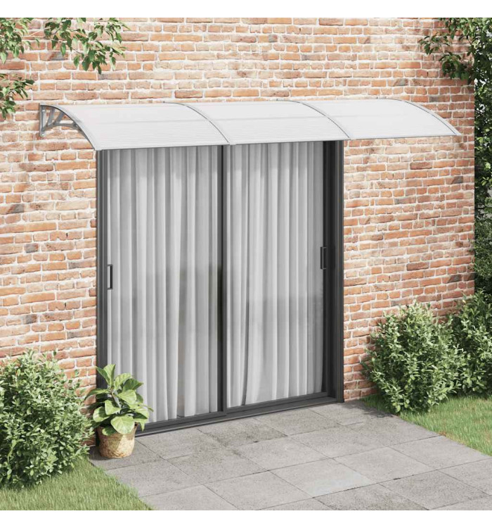 Auvent de porte Gris 300x100 cm Polycarbonate | Mobilier & Déco