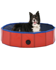 Piscine pliable pour chiens Rouge 80x20 cm PVC | Mobilier & Déco