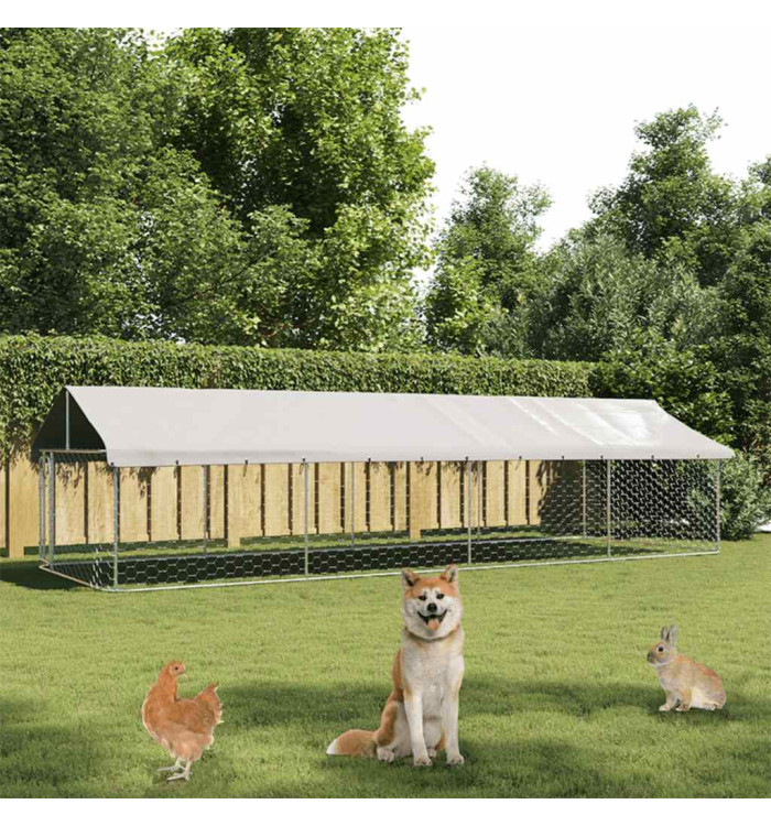 Chenil extérieur avec toit 600x200x150 cm | Mobilier & Déco