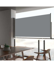 Auvent latéral rétractable de patio 80x300 cm Gris | Mobilier & Déco
