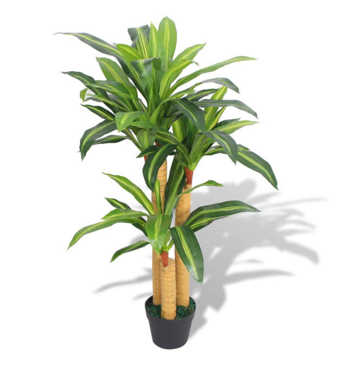 Plante artificielle avec pot Dracaena 100 cm Vert | Mobilier & Déco
