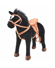 Jouet en peluche Cheval Noir | Mobilier & Déco