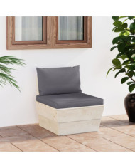 Canapé central palette de jardin avec coussins Épicéa imprégné | Mobilier & Déco