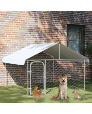 Chenil extérieur avec toit 200x200x150 cm | Mobilier & Déco