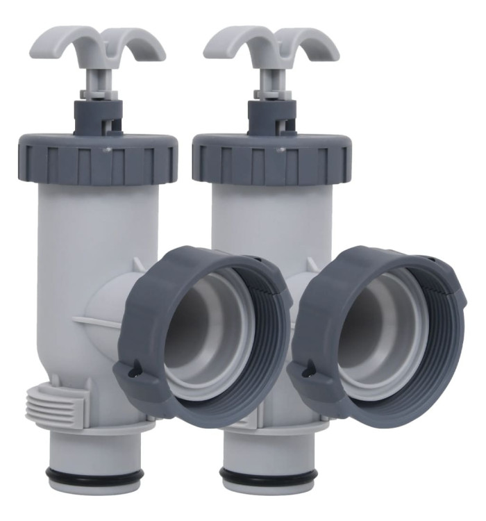 Vannes à piston de piscine 2 pcs | Mobilier & Déco