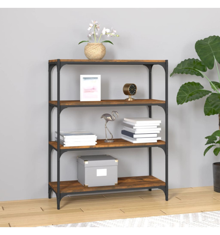 Bibliothèque Chêne fumé 80x33x100 cm Bois d'ingénierie | Mobilier & Déco