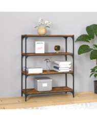 Bibliothèque Chêne fumé 80x33x100 cm Bois d'ingénierie | Mobilier & Déco