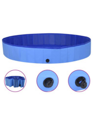 Piscine pliable pour chiens Bleu 200x30 cm PVC | Mobilier & Déco