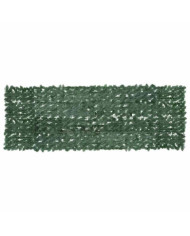 Écran de balcon avec feuilles vert foncé 300x100 cm | Mobilier & Déco