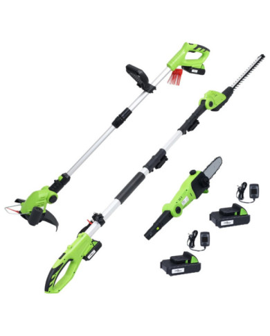Set outils électriques jardin sans fil 3pcs chargeurs/batteries | Mobilier & Déco