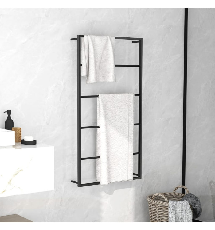 Porte-serviette Noir 60x10x116 cm Acier | Mobilier & Déco