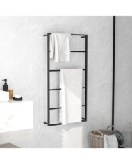 Porte-serviette Noir 60x10x116 cm Acier | Mobilier & Déco