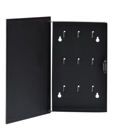 Boîte à clés avec panneau magnétique Noir 30x20x4 cm | Mobilier & Déco
