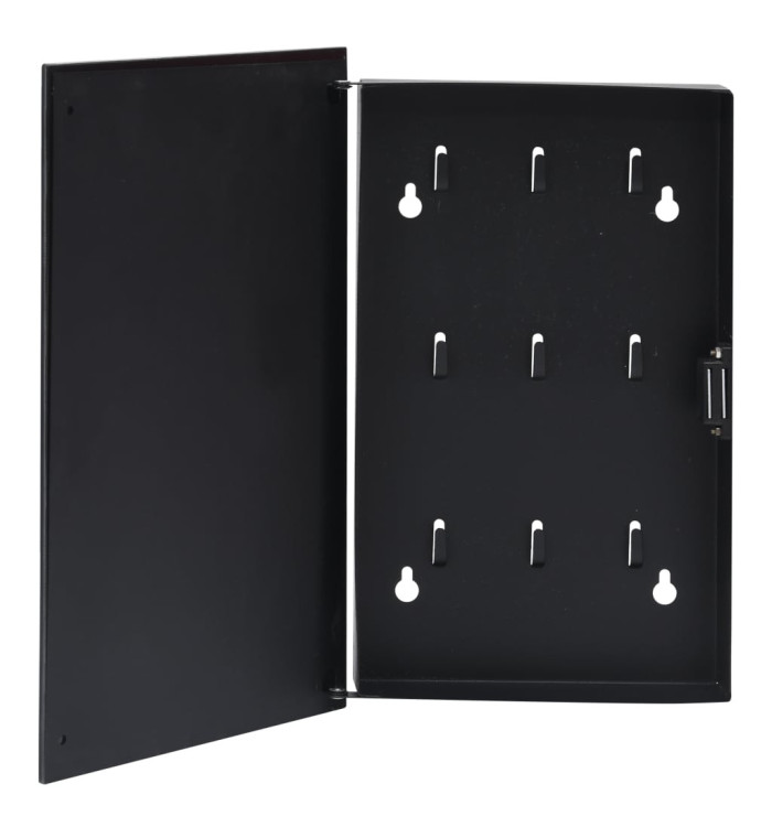 Boîte à clés avec panneau magnétique Noir 30x20x4 cm | Mobilier & Déco