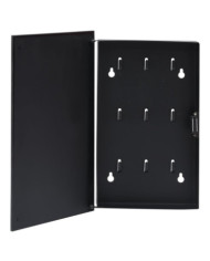 Boîte à clés avec panneau magnétique Noir 30x20x4 cm | Mobilier & Déco