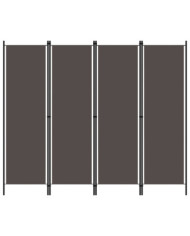 Cloison de séparation 4 panneaux Anthracite 200x180 cm | Mobilier & Déco